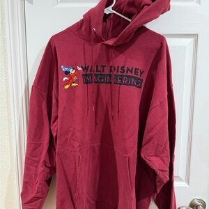 Walt Disney Imagineering Red Hoodie with Sorcerer Mickey Design